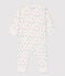 Babies' Multicoloured Letter Patterned Organic Cotton Sleepsuit MARSHMALLOW white/MULTICO white