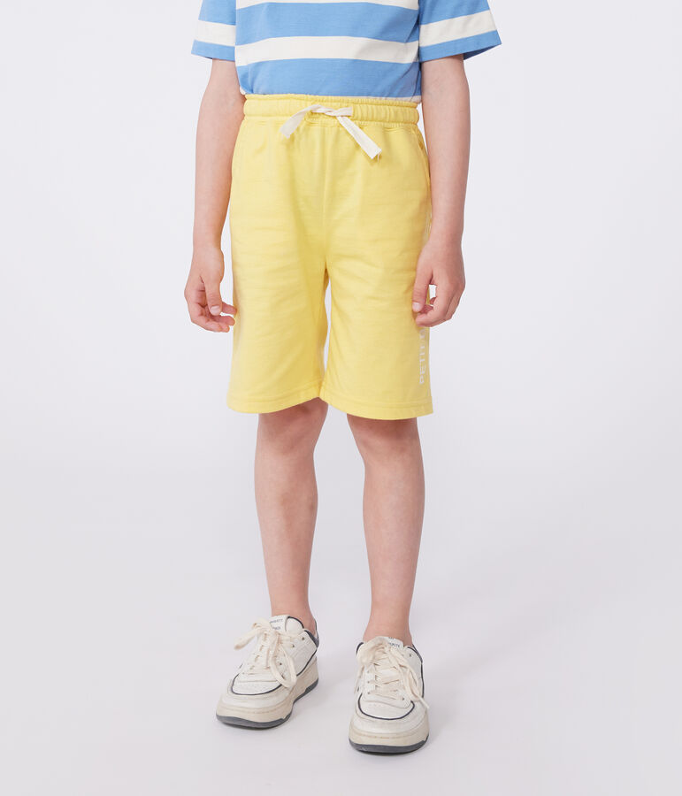 Children's cotton Bermuda shorts yellow