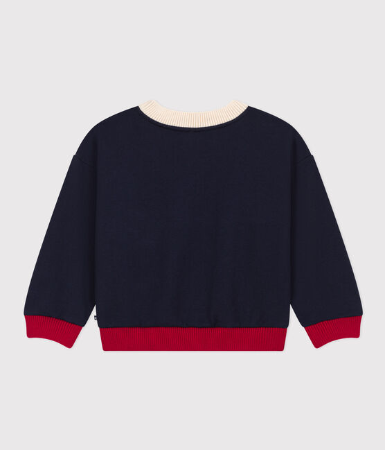 Children's unisex printed fleece sweatshirt SMOKING blue