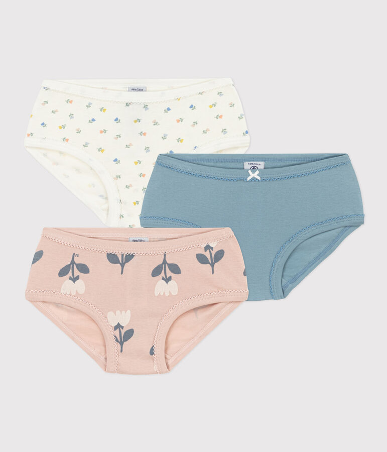 Girls' Tulip Patterned Cotton Briefs - 3-Pack variante 1