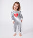 Babies' heart pattern popper-free cotton pyjamas