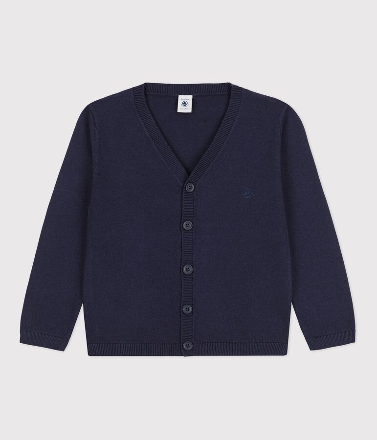 Boys' Wool/Cotton Cardigan SMOKING blue