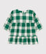 Babies' Long-Sleeved Checked Flannel Dress