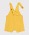 Babies' Short Lightweight Fleece Dungarees NECTAR yellow