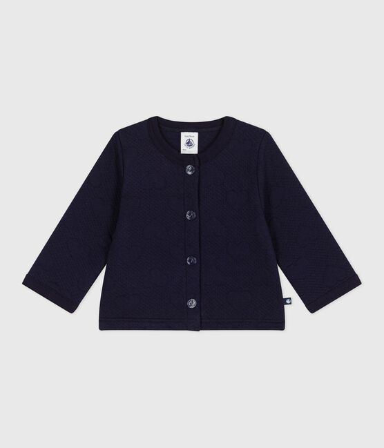Babies' cardigan in thick cotton with a heart pattern SOIR