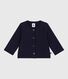 Babies' cardigan in thick cotton with a heart pattern