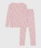 Children's pyjamas in cotton with a flower print and snug-fitting legs JOLI pink/MULTICO white