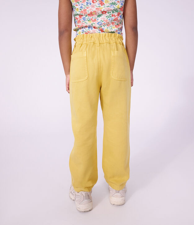Children's cotton trousers yellow