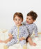 Baby Boys' Ribbed Sleepsuit POUSSIERE grey/MULTICO white