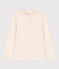 Girls' Long-sleeved Cotton T-Shirt AVALANCHE Ecru