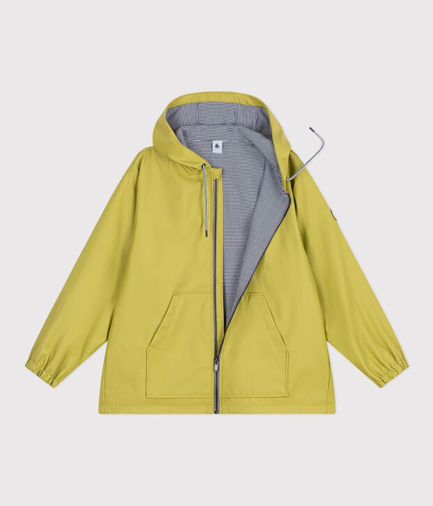 Women's short raincoat green