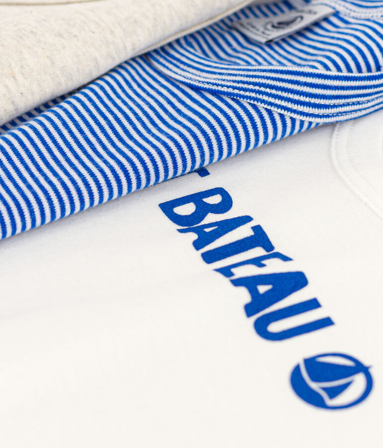 Boys' Petit Bateau Cotton Vests - 3-Pack multicolor