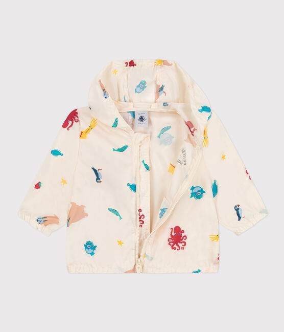 Babies' Anti-UV Recycled Polyester Windbreaker AVALANCHE white/MULTICO