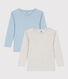Boys' Long-Sleeved Cotton T-Shirts - 2-Pack