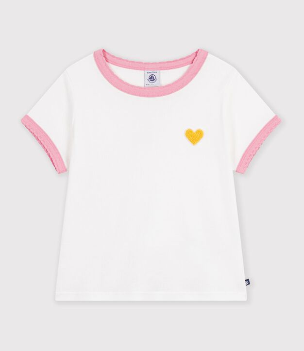 Children's short-sleeved plain T-shirt white