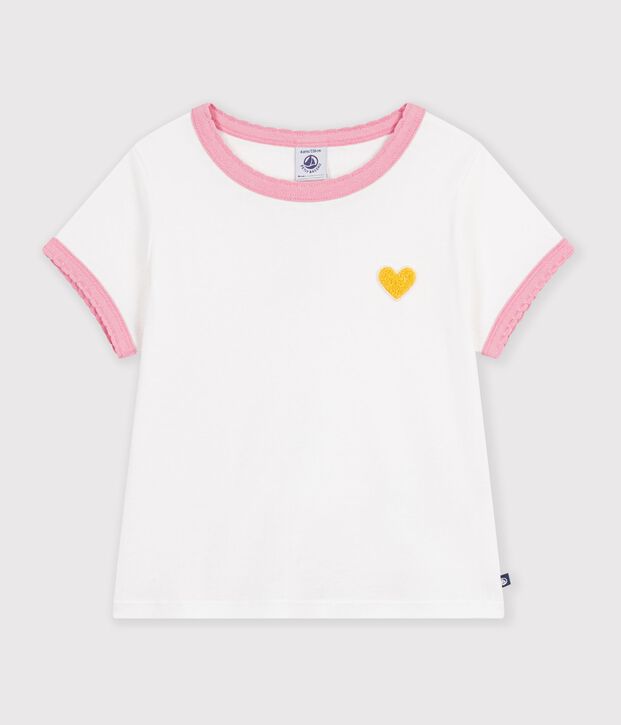 Children's short-sleeved plain T-shirt white