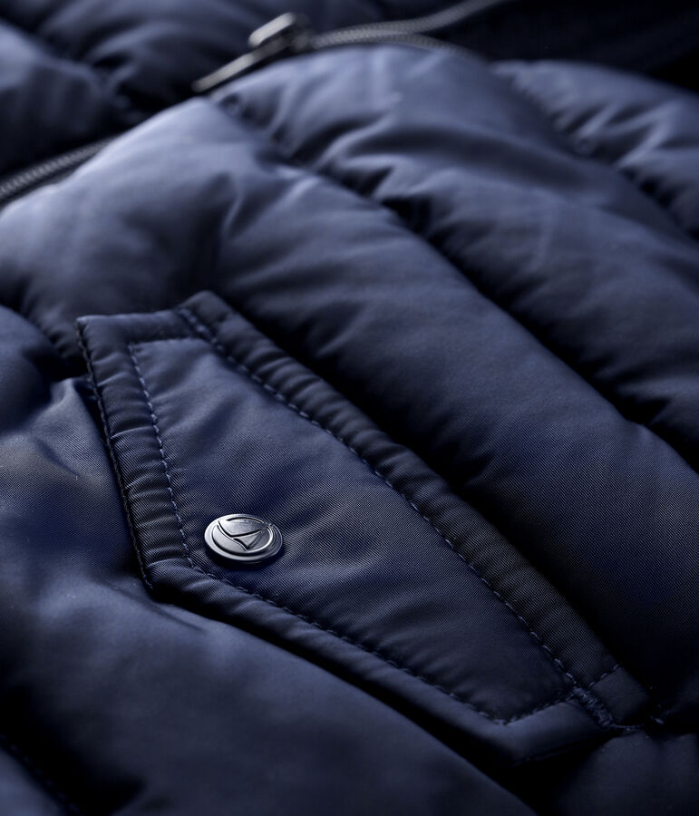 Baby boy's quilted puffer jacket blue