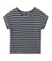 Women's striped linen tee SMOKING blue/LAIT white