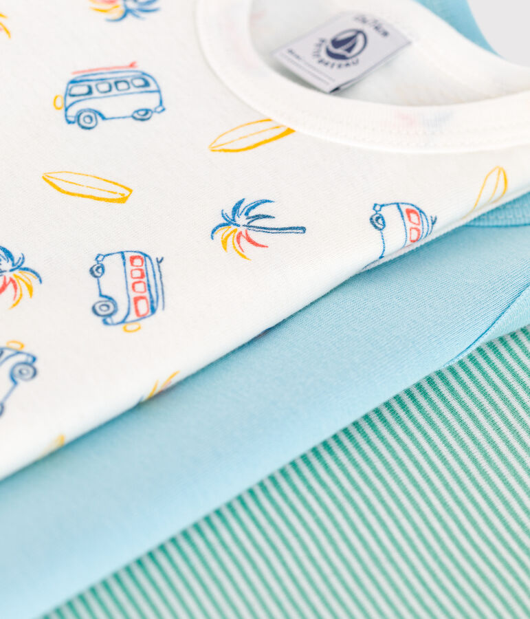 Babies' sleeveless printed cotton bodysuits - 3-Pack variante 1