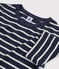 Women's iconic round neck T-shirt SMOKING blue/MARSHMALLOW white