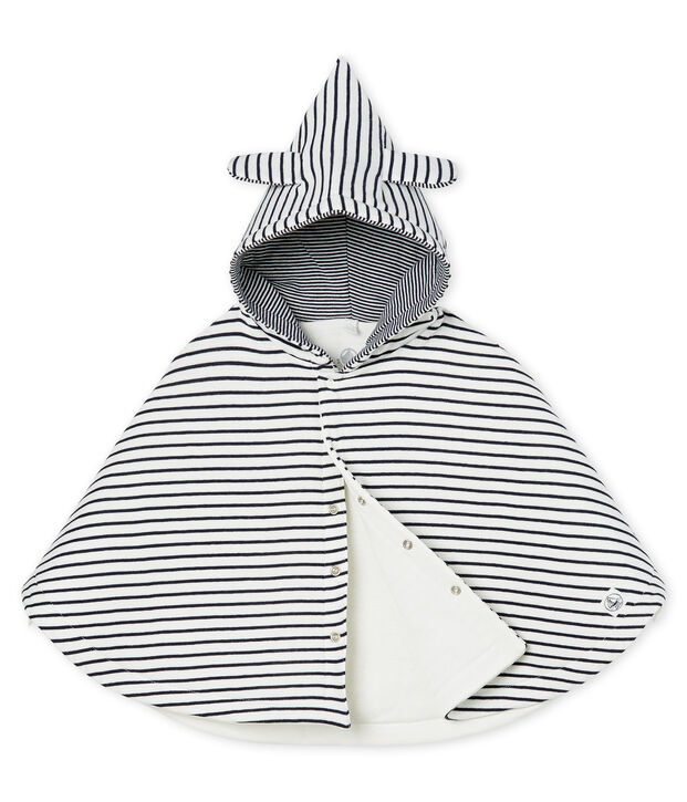 Babies' Classic Wrap in Padded Rib Knit white/blue