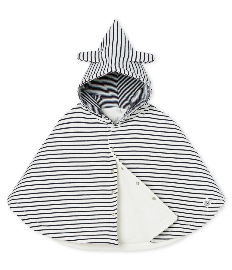 Babies' Classic Wrap in Padded Rib Knit white/blue