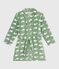 Children's printed fleece dressing gown SAULE /MARSHMALLOW