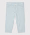 Baby Boys' Seersucker Trousers ACIER blue/MARSHMALLOW white