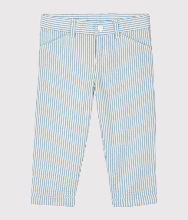 Baby Boys' Seersucker Trousers blue/white