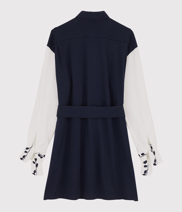 Women's shirt dress Christoph Rumpf x Petit Bateau blue/white