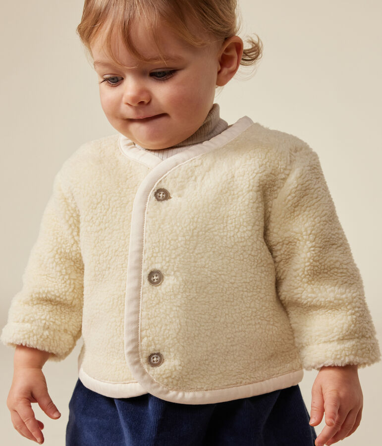 Babies' sherpa jacket Ecru