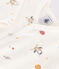 Babies' footless cotton pyjamas MARSHMALLOW white/MULTICO white