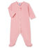 Baby girl's sleepsuit CHEEK pink/MARSHMALLOW white