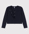 Women's Thick Cotton Poppered Cardigan SMOKING blue