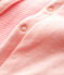 Baby Girls' Reversible Sleeveless Vest in Padded Rib Knit MINOIS pink/MARSHMALLOW white