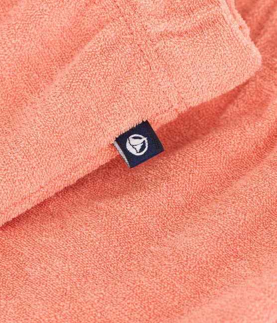 Babies' cotton terry shorts ABRICOT orange