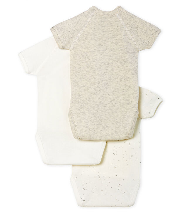 Short-Sleeved Newborn Bodysuit - 3-Piece Set multicolor