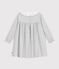 Children's long-sleeved plain flannel dress FUMEE CHINE grey