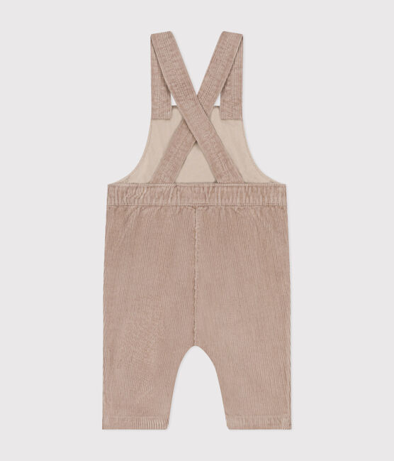 Babies' corduroy dungarees HUITRE