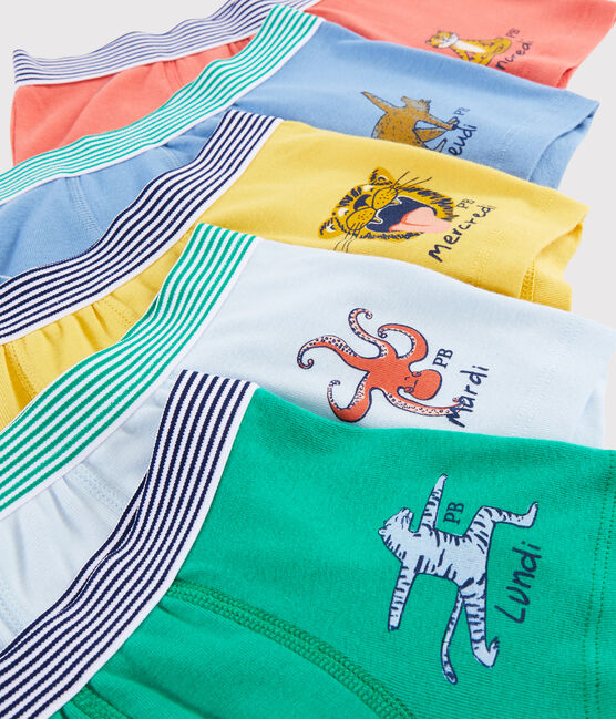 Boys' Yoga Animals Boxer Shorts - 5-Piece Set variante 1