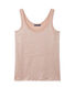 Women's lacquered linen tank top
