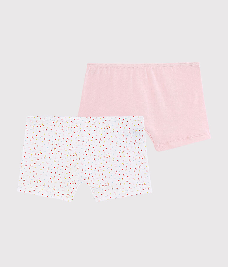 Girls' Multicoloured Spotted Organic Cotton Hipsters - 2-Pack multicolor