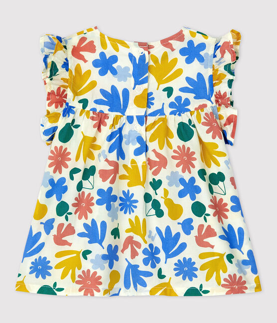 Babies' Poplin Floral Print Sleeveless Blouse MARSHMALLOW white/MULTICO white