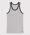 Women's Iconic Striped Cotton Vest Top MARSHMALLOW white/SMOKING blue