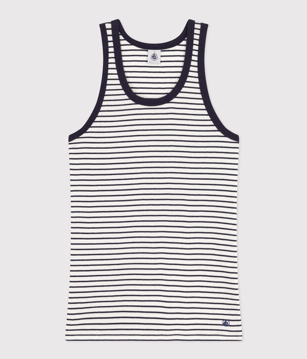 Women's Iconic Striped Cotton Vest Top white/blue