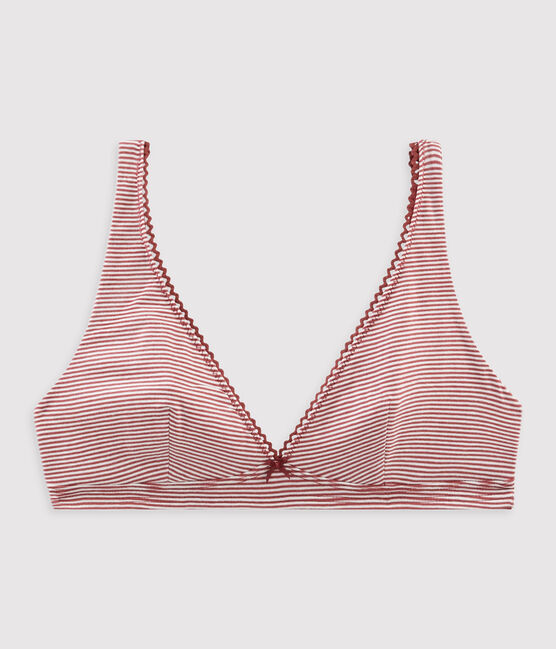Women's Triangle Bra CARMIN red/MARSHMALLOW white