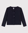 Girls' Cotton Cardigan SMOKING blue