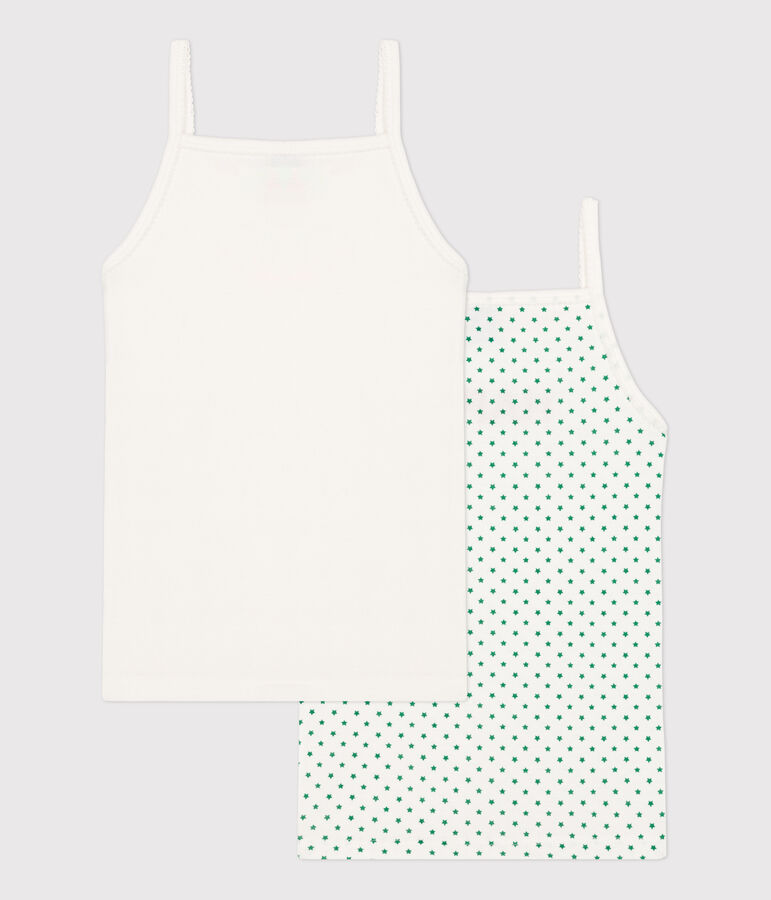 Girls' Cotton Vests - 2-Pack multicolor