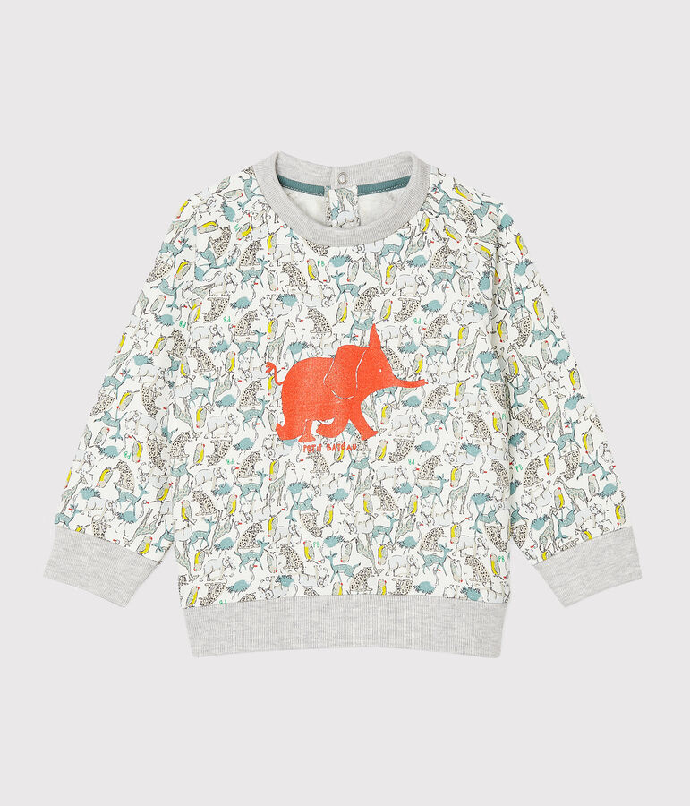 Baby Boys' Fleece Sweatshirt white/multicolor