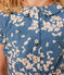 Girls' Sleeveless Printed Poplin Dress BEACH blue/MULTICO